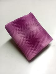 Dark Pink Checks Twill Weave Yarn Dyed Cotton Fabric