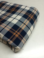 Greige Checks Plain Weave Yarn Dyed Cotton Fabric