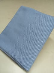 Blue Micro Gingham Checks Twill Weave Yarn Dyed Cotton Fabric