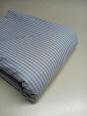 Blue Gingham Checks Plain Weave Yarn Dyed Cotton Fabric