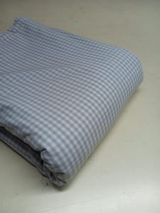 Blue Gingham Checks Plain Weave Yarn Dyed Cotton Fabric