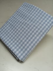 Blue Gingham Checks Plain Weave Yarn Dyed Cotton Fabric