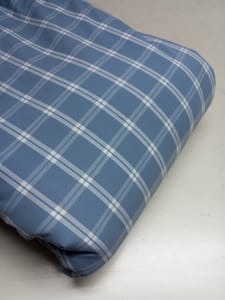 Blue Checks Plain Weave Yarn Dyed Cotton Fabric