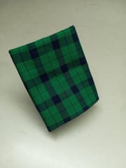Green Checks Twill  Weave Yarn Dyed Viscose Rayon Fabric