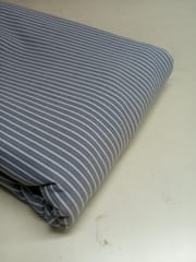 Grey Stripes Plain Weave Yarn Dyed Cotton Fabric
