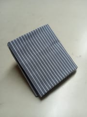 Grey Stripes Plain Weave Yarn Dyed Cotton Fabric