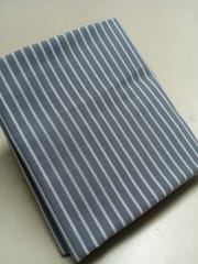 Grey Stripes Plain Weave Yarn Dyed Cotton Fabric