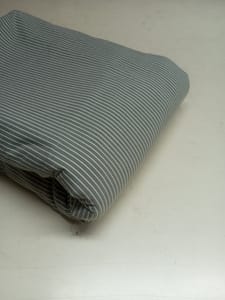 Olive Stripes Plain Weave Yarn Dyed Cotton Fabric