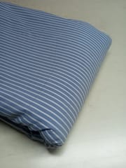 Blue Stripes Plain Weave Yarn Dyed Cotton Fabric