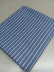 Blue Stripes Plain Weave Yarn Dyed Cotton Fabric