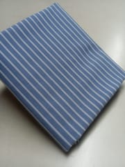 Blue Stripes Plain Weave Yarn Dyed Cotton Fabric