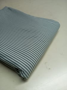 Olive Stripes Plain Weave Yarn Dyed Cotton Fabric