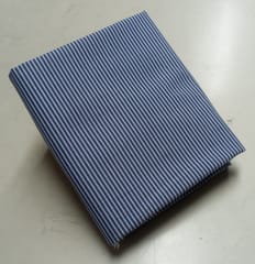 Navy Blue Stripes Plain Weave Yarn Dyed Cotton Fabric