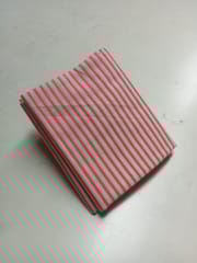 Orange Stripes Plain Weave Yarn Dyed Cotton Fabric