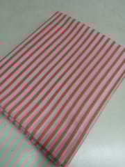 Orange Stripes Plain Weave Yarn Dyed Cotton Fabric