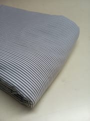 Multi Grey Stripes Plain Weave Yarn Dyed Cotton Fabric