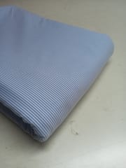 Blue Stripes Plain Weave Yarn Dyed Cotton Fabric