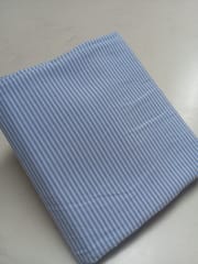 Blue Stripes Plain Weave Yarn Dyed Cotton Fabric