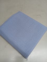 Blue Stripes Plain Weave Yarn Dyed Cotton Fabric