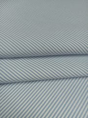 Blue Stripes Plain Weave Yarn Dyed Cotton Fabric