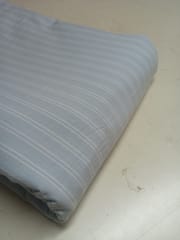 Light Blue Stripes Plain Weave Yarn Dyed Cotton Fabric
