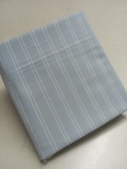 Light Blue Stripes Plain Weave Yarn Dyed Cotton Fabric