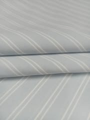 Light Blue Stripes Plain Weave Yarn Dyed Cotton Fabric