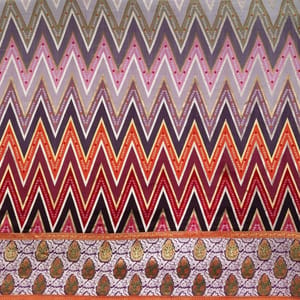 Wine Colour Dola Silk Jacquard Positioned Printed Fabric