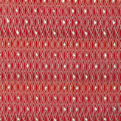 Red Colour Chanderi Zigzag Embroidered Fabric