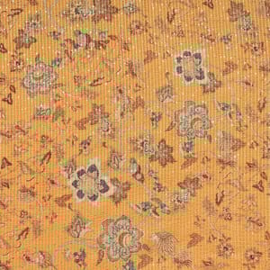 Yellow Colour High Quality Velvet Printed Fabric