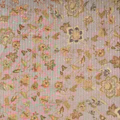 Grey Colour High Quality Velvet Printed Fabric