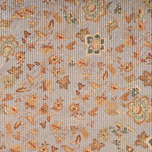 Grey Colour High Quality Velvet Printed Fabric