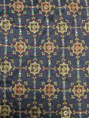 Charcoal Grey Positioned Printed Fabric