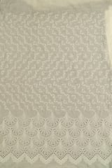 Dyeable Cotton Chikan Embroidered Fabric