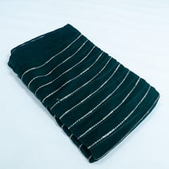 Bottle Green Color Chanderi Embroidered Fabric