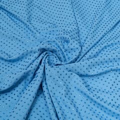 Blue Color Satin Lycra Fabric