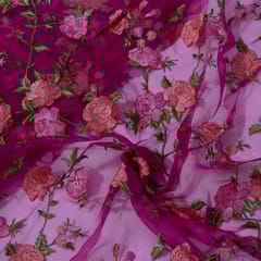 Rani Color Pure Organza Embroidered Fabric