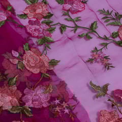 Rani Color Pure Organza Embroidered Fabric