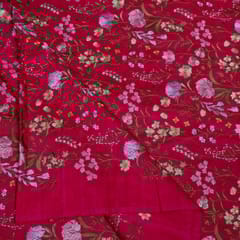 Rani Color Raw Silk Embroidered Fabric