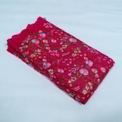 Rani Color Raw Silk Embroidered Fabric