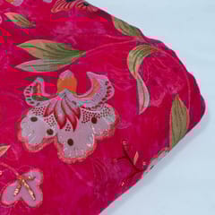 Rani Color Georgette Organza Embroidered Fabric