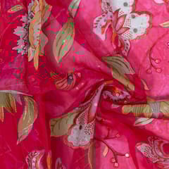 Rani Color Georgette Organza Embroidered Fabric