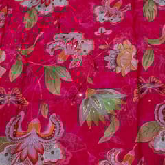 Rani Color Georgette Organza Embroidered Fabric