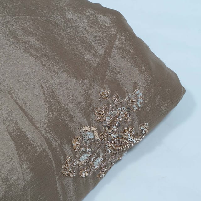 Mouse Color Chinon Chiffon Embroidered Fabric