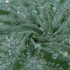 Green Jimmy Choo Crush Embroidered Fabric