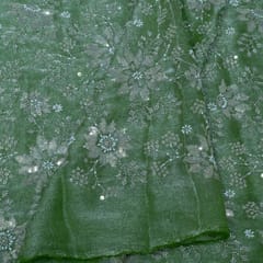 Green Jimmy Choo Crush Embroidered Fabric