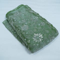 Green Jimmy Choo Crush Embroidered Fabric