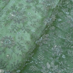 Green Jimmy Choo Crush Embroidered Fabric