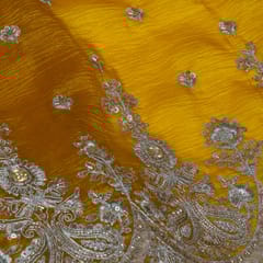 Mustard Jimmy Choo Crush Embroidered Fabric