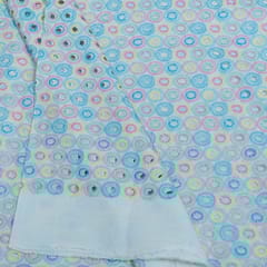 Multi Color Cotton Chikan Embroidered Fabric